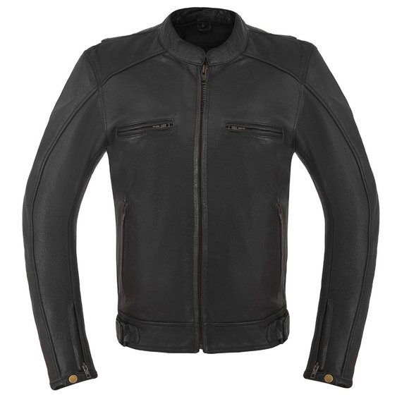 Men's Cowhide Premium Leather Scooter Jacket with Conceal Carry - Picture 2 of 8
